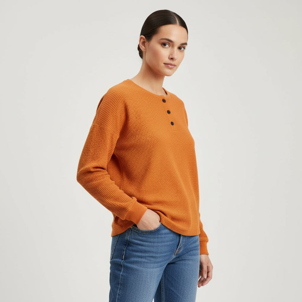 Women’s Waffle Long Sleeve T-Shirt-Vyana Collective