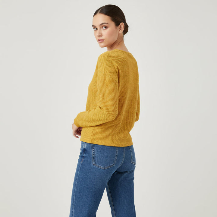 Women’s Waffle Long Sleeve T-Shirt-Vyana Collective