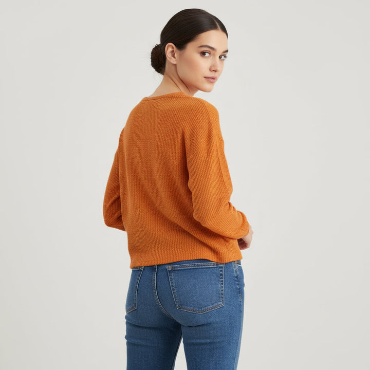 Women’s Waffle Long Sleeve T-Shirt-Vyana Collective