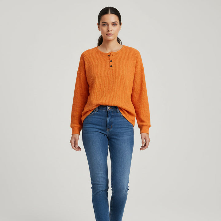 Women’s Waffle Long Sleeve T-Shirt-Vyana Collective