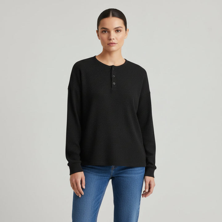 Women’s Waffle Long Sleeve T-Shirt-Vyana Collective