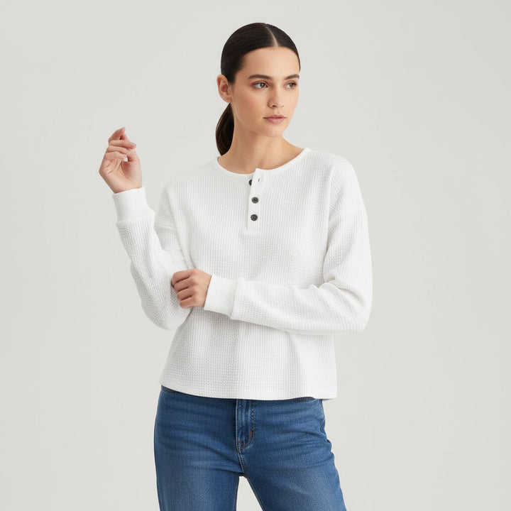 Women’s Waffle Long Sleeve T-Shirt-Vyana Collective