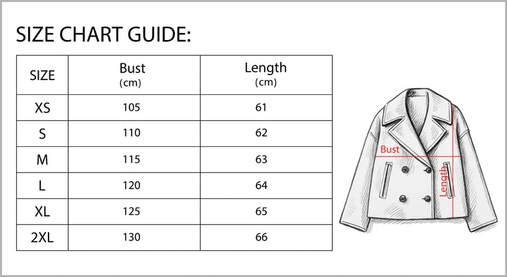 Vyana Collective Double-Breasted Short Women’s Coat