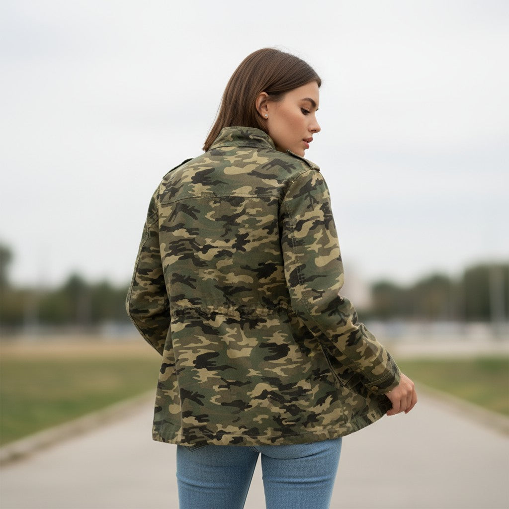 Women's Camouflage Work-From-Home Jacket-Vyana Collective