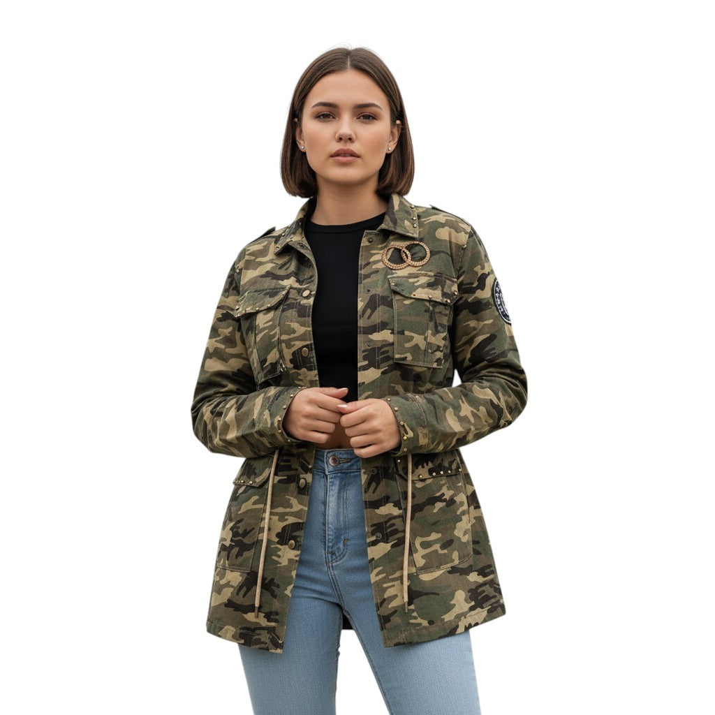 Women's Camouflage Work-From-Home Jacket-Vyana Collective