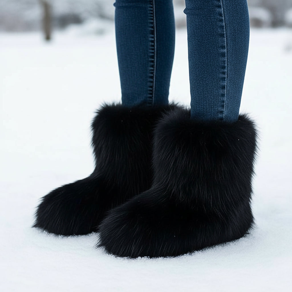 Women’s Fluffy Winter Boots-Vyana Collective
