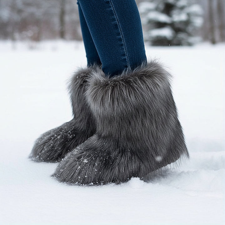 Women’s Fluffy Winter Boots-Vyana Collective