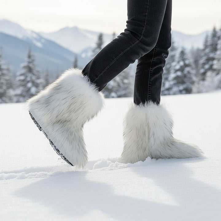 Women’s Fluffy Winter Boots-Vyana Collective