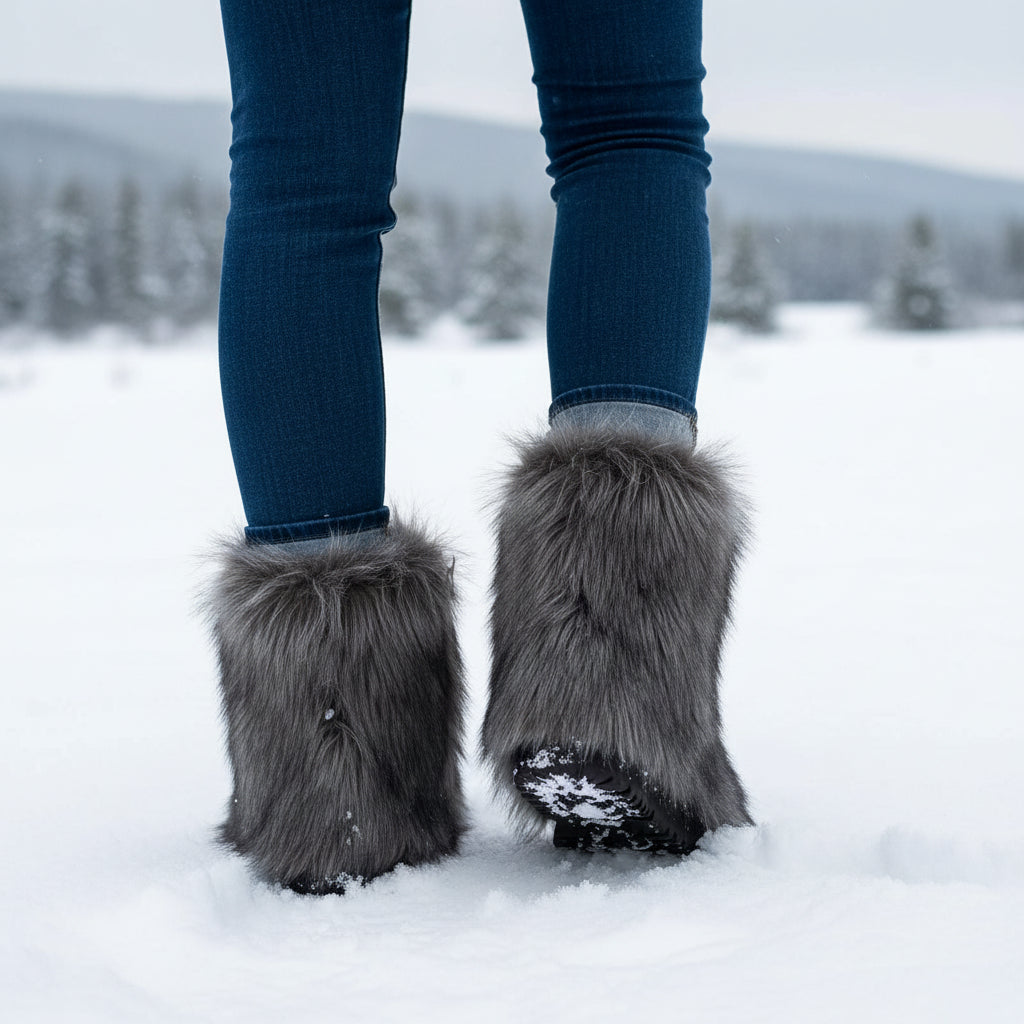 Women’s Fluffy Winter Boots-Vyana Collective