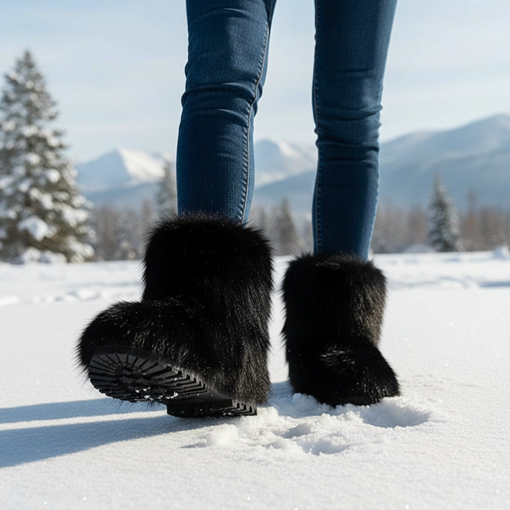Women’s Fluffy Winter Boots-Vyana Collective