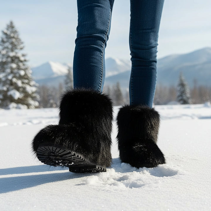 Women’s Fluffy Winter Boots-Vyana Collective