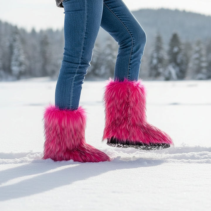 Women’s Fluffy Winter Boots-Vyana Collective