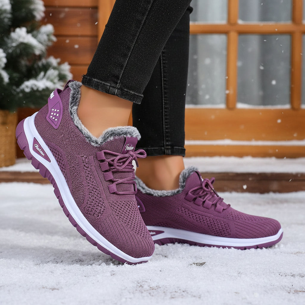 Women’s Lightweight Plush Fleece-Lined Winter Ankle Boots-Vyana Collective