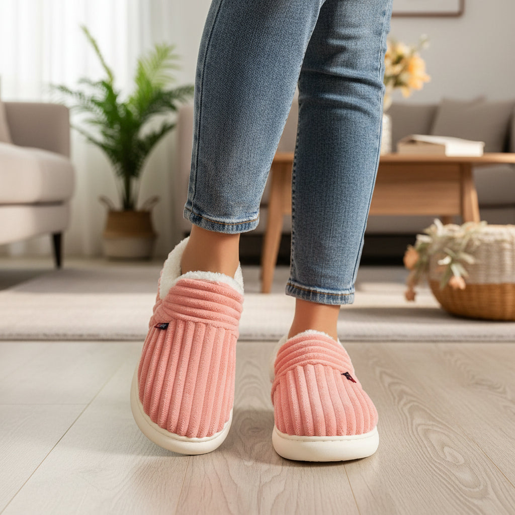 Women’s Plush Winter Slippers-Vyana Collective