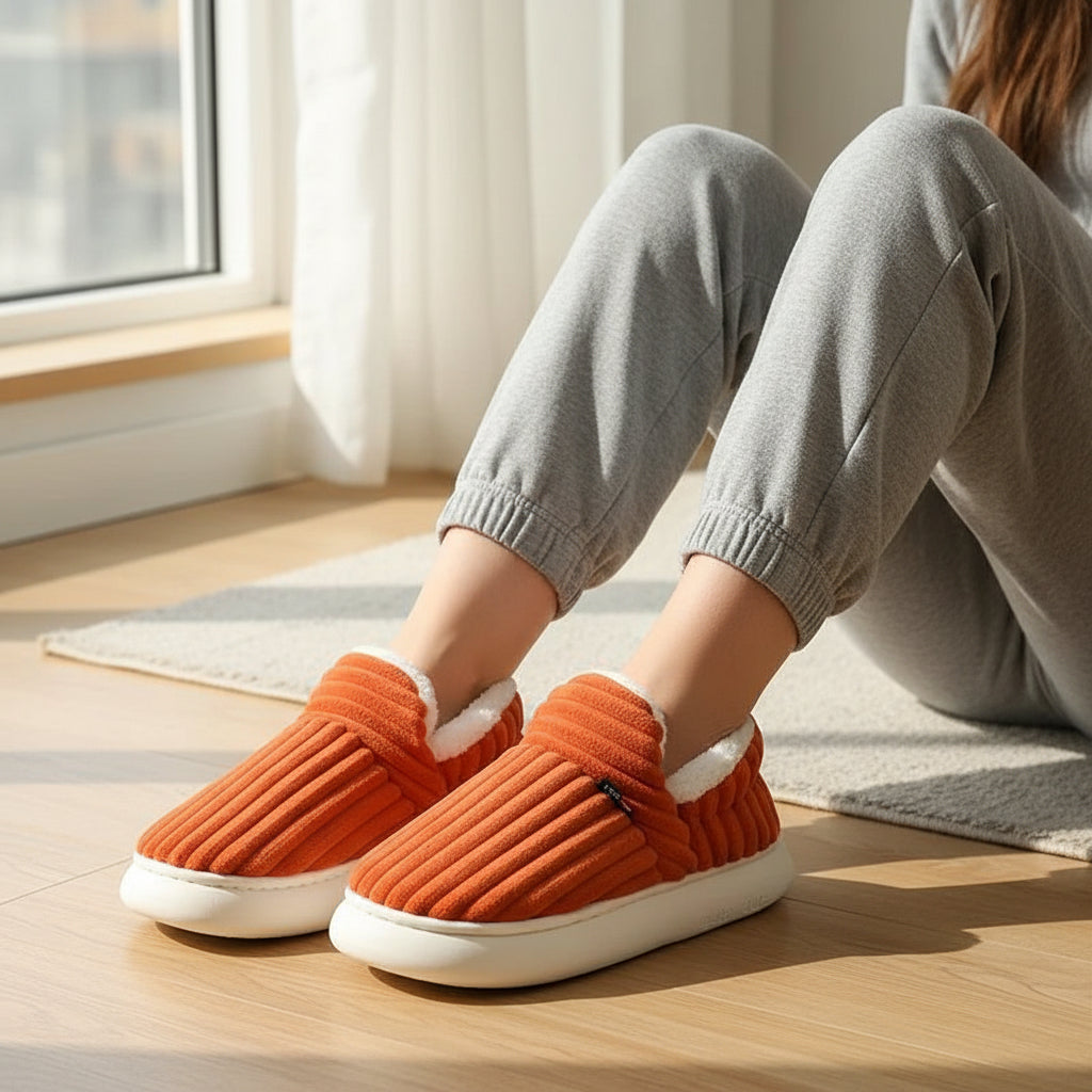 Women’s Plush Winter Slippers-Vyana Collective