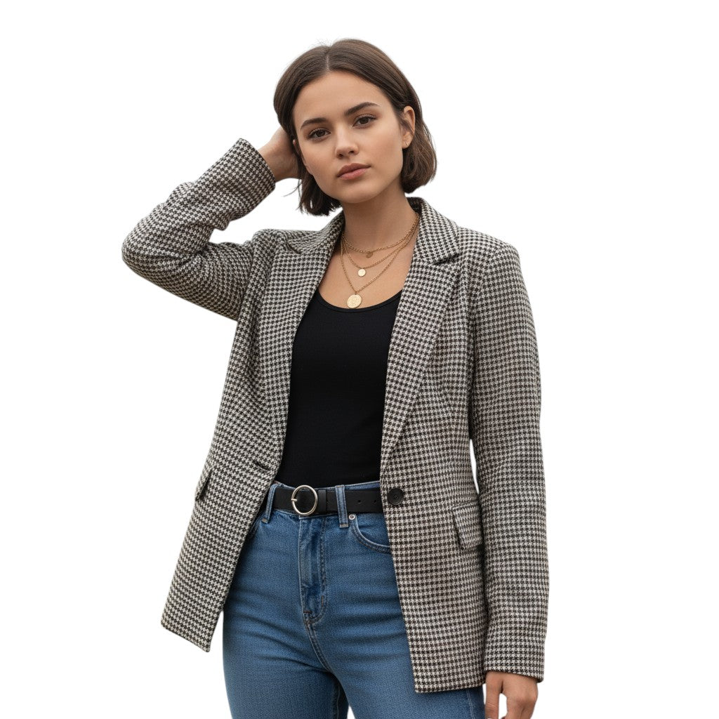 Women's Polyester Long Sleeve Coat-Vyana Collective