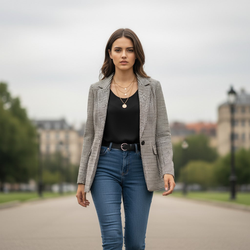 Women's Polyester Long Sleeve Coat-Vyana Collective