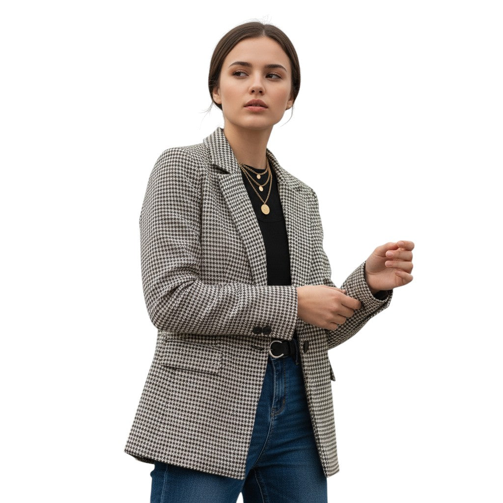 Women's Polyester Long Sleeve Coat-Vyana Collective