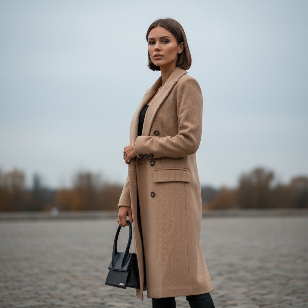 Women’s Solid Color Coat-Vyana Collective