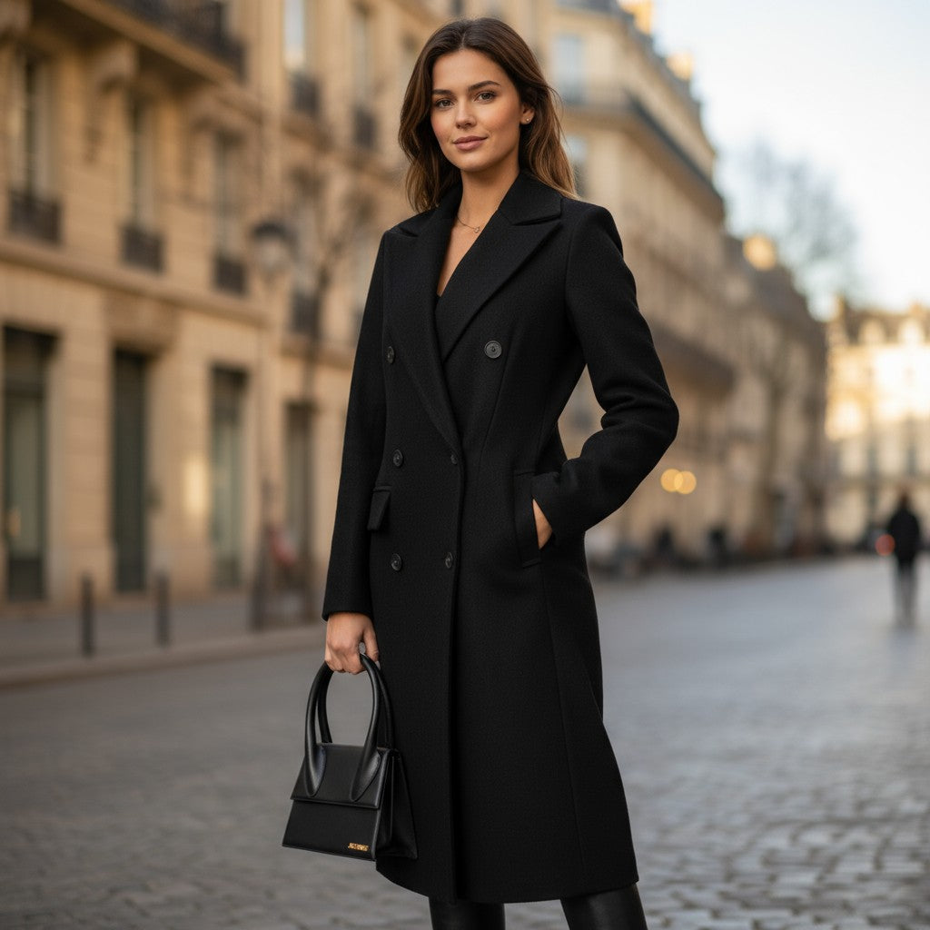 Women’s Solid Color Coat-Vyana Collective