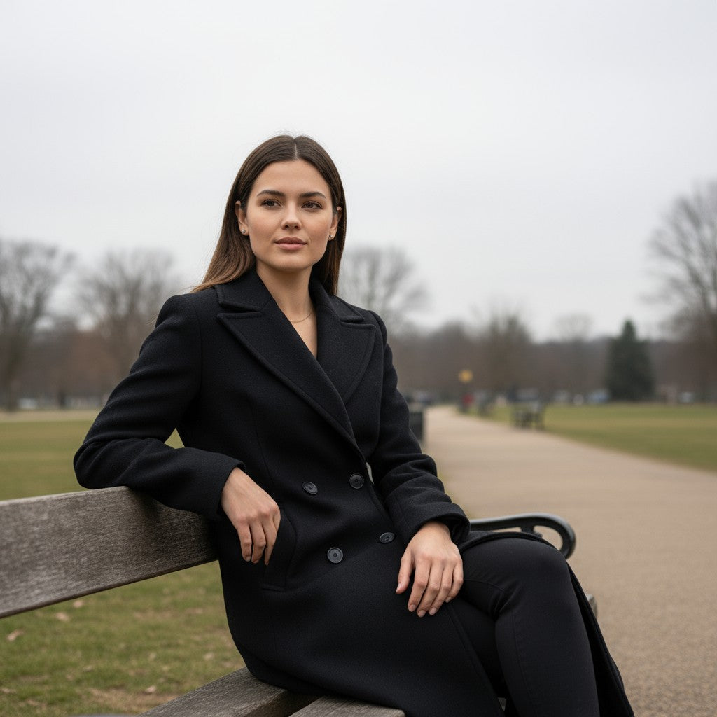 Women’s Solid Color Coat-Vyana Collective