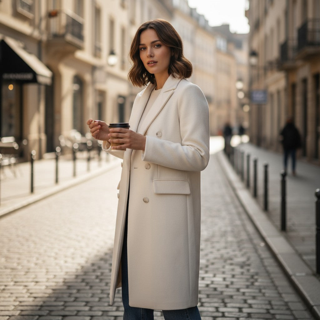 Women’s Solid Color Coat-Vyana Collective