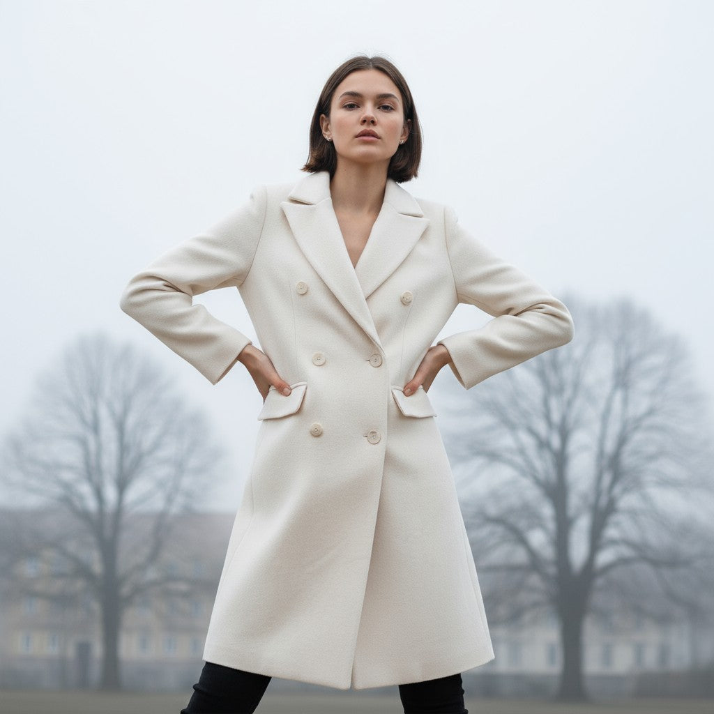 Women’s Solid Color Coat-Vyana Collective