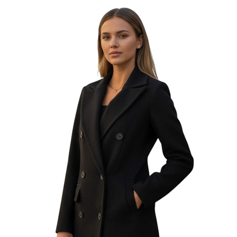 Women’s Solid Color Coat-Vyana Collective