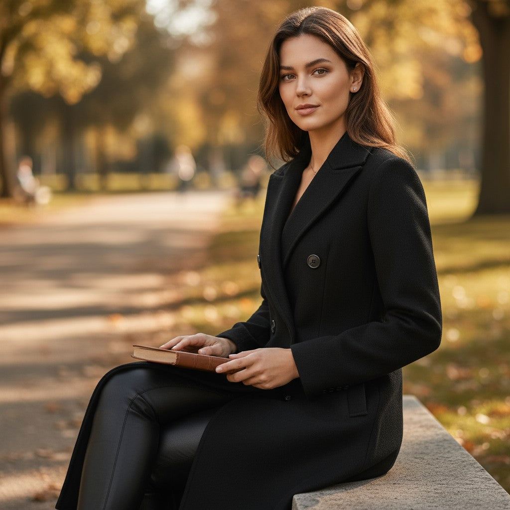 Women’s Solid Color Coat-Vyana Collective