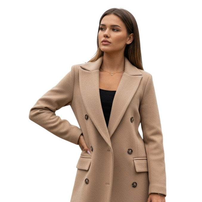 Women’s Solid Color Coat-Vyana Collective