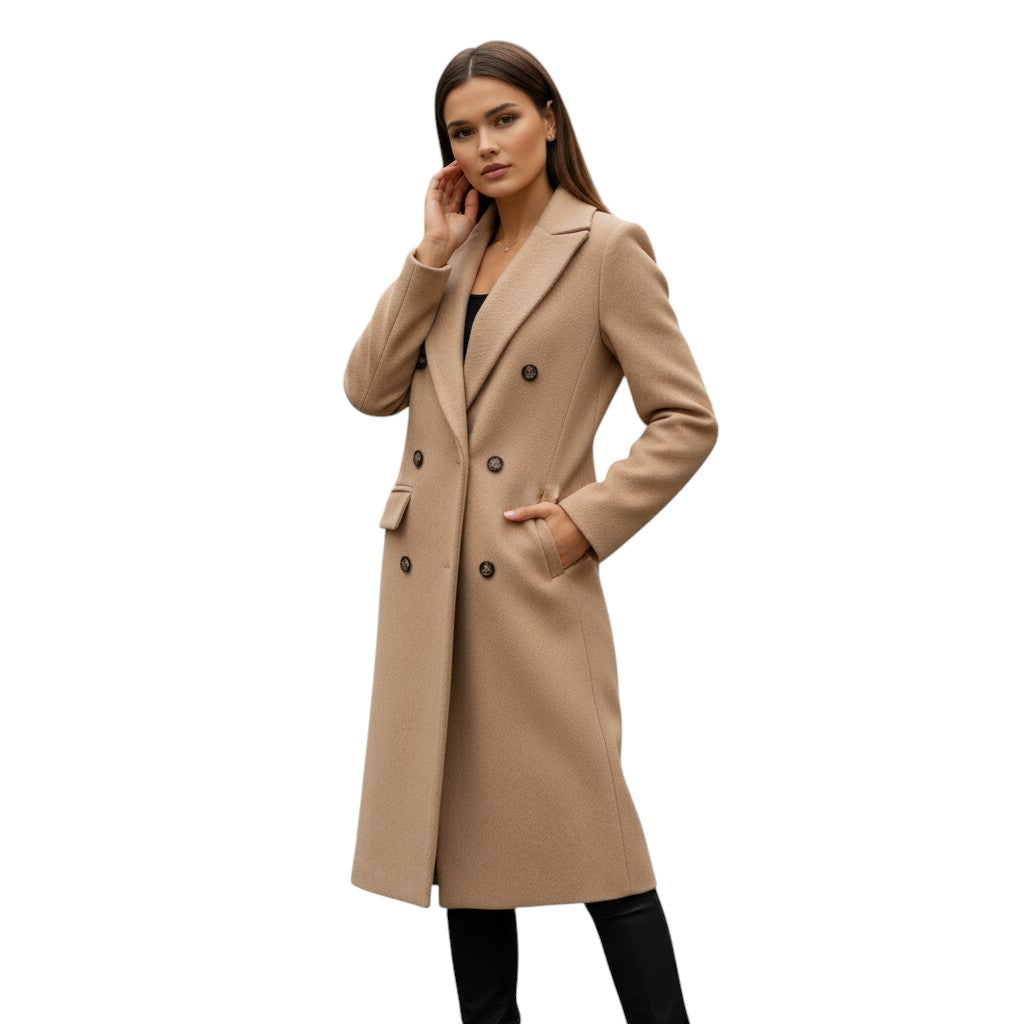 Women’s Solid Color Coat-Vyana Collective