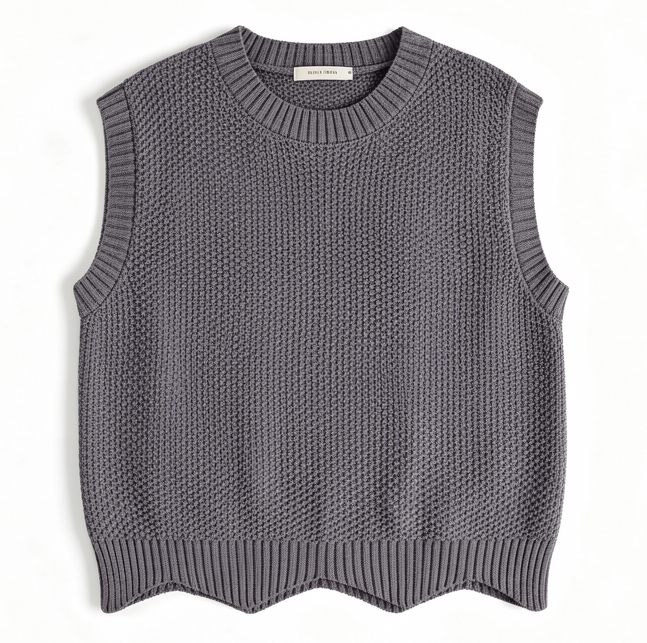 Women’s Solid Color Knit Vest-Vyana Collective