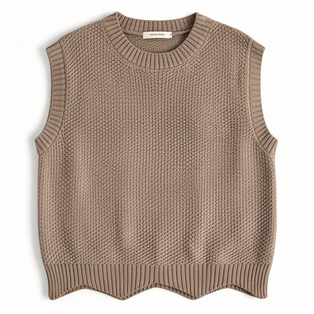 Women’s Solid Color Knit Vest-Vyana Collective