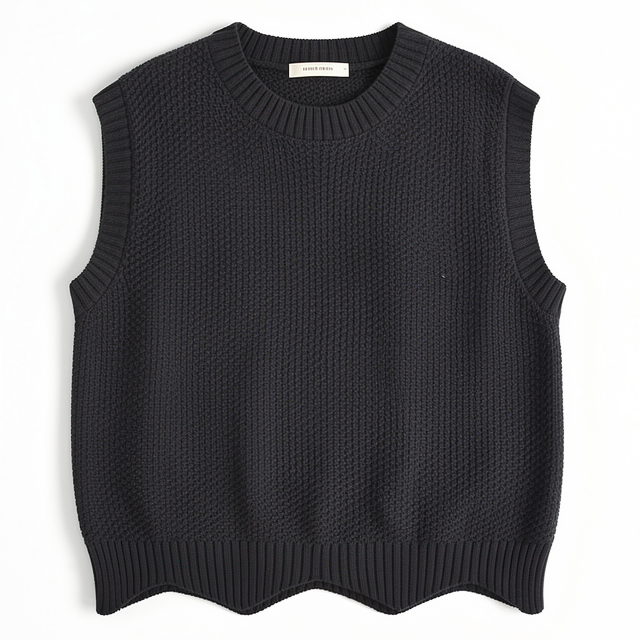 Women’s Solid Color Knit Vest-Vyana Collective