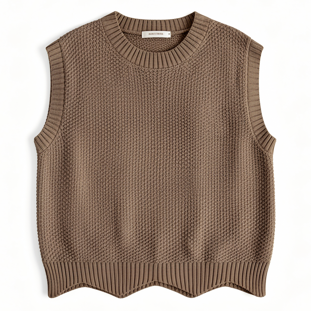 Women’s Solid Color Knit Vest-Vyana Collective