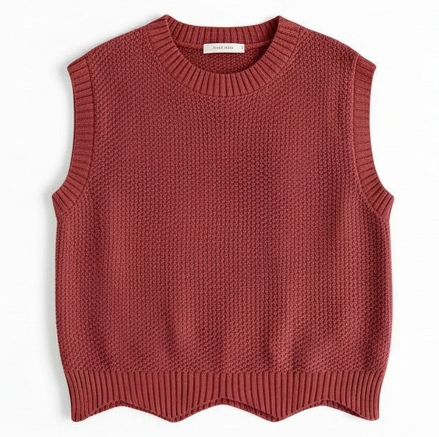 Women’s Solid Color Knit Vest-Vyana Collective