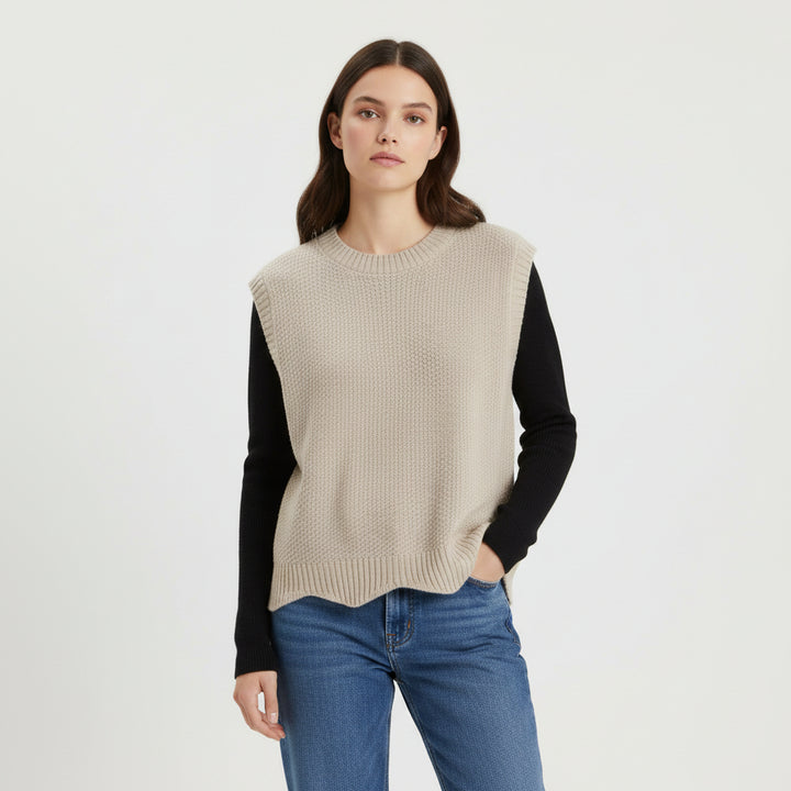 Women’s Solid Color Knit Vest-Vyana Collective