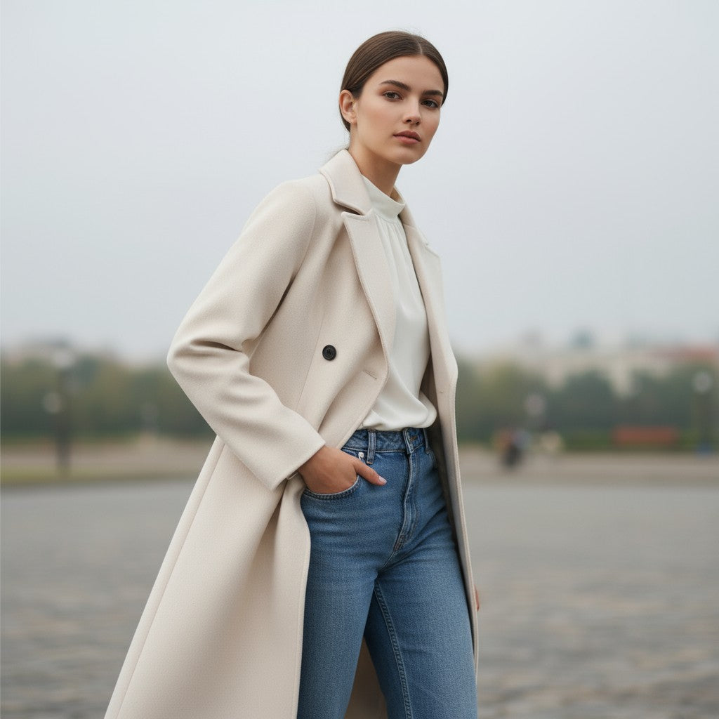 Women’s Solid Color Thick Coat-Vyana Collective