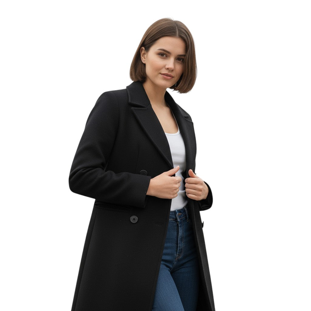 Women’s Solid Color Thick Coat-Vyana Collective