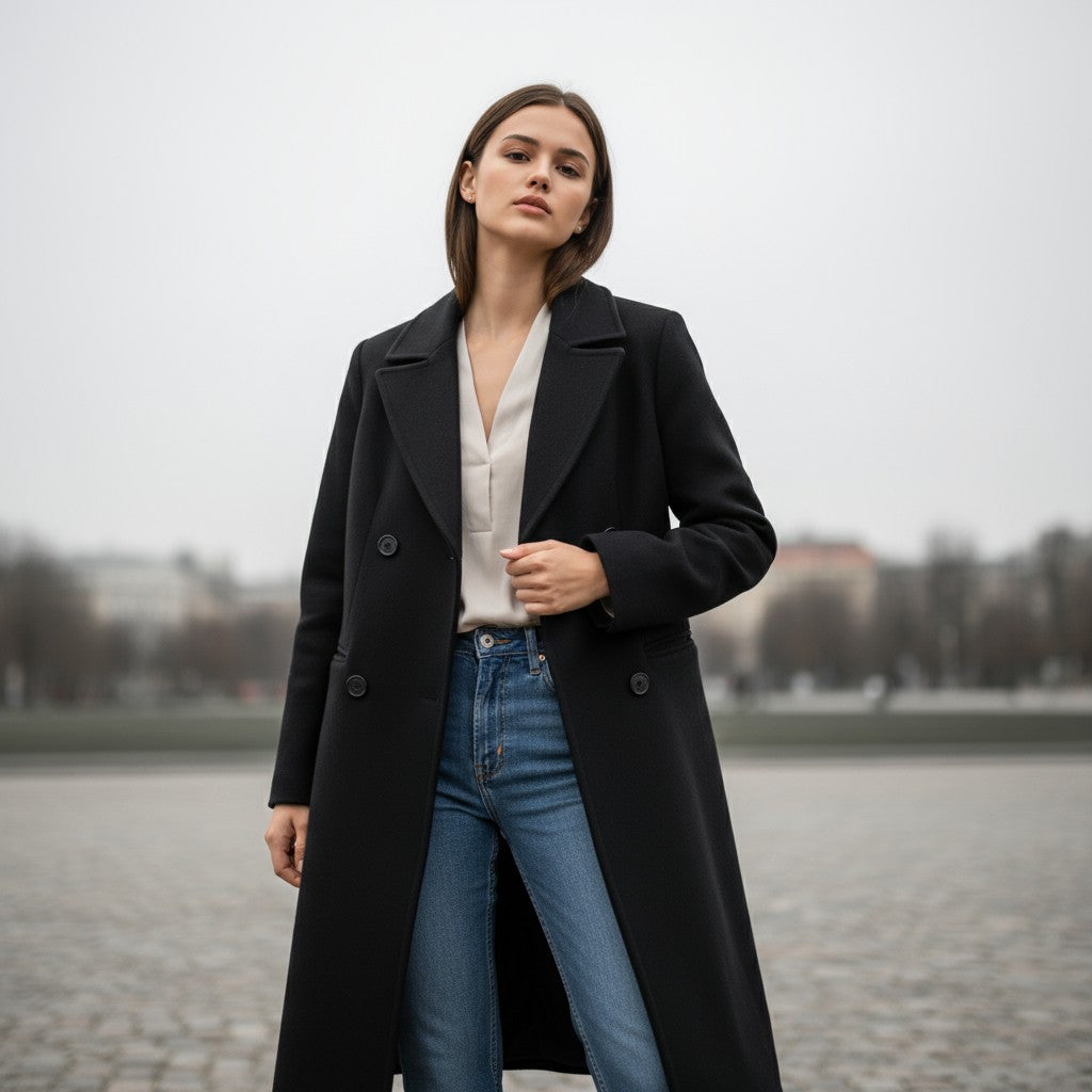 Women’s Solid Color Thick Coat-Vyana Collective