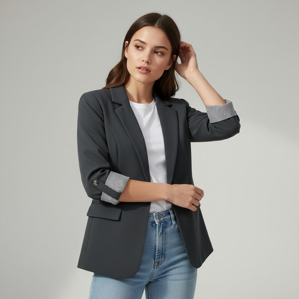 Women’s Tailored 3/4 Sleeve Blazer-Vyana Collective