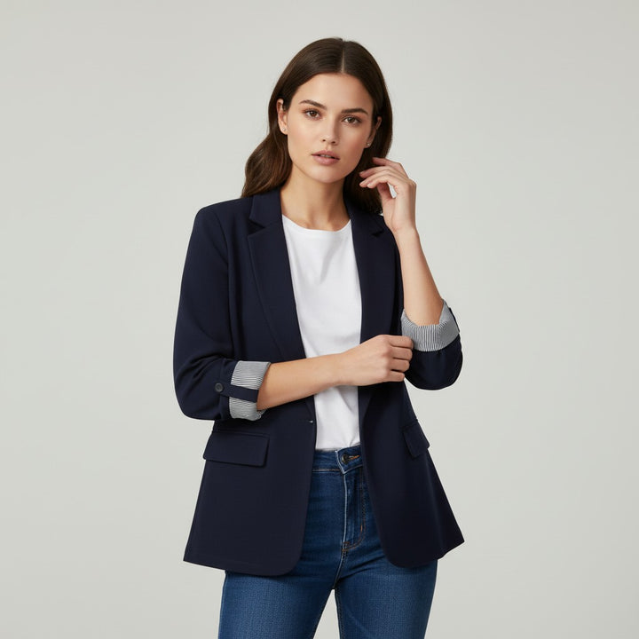 Women’s Tailored 3/4 Sleeve Blazer-Vyana Collective