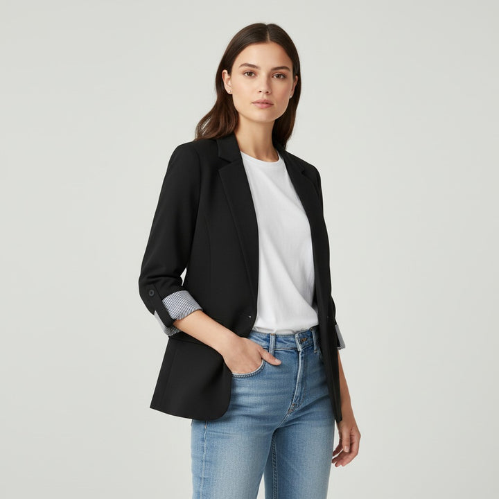 Women’s Tailored 3/4 Sleeve Blazer-Vyana Collective