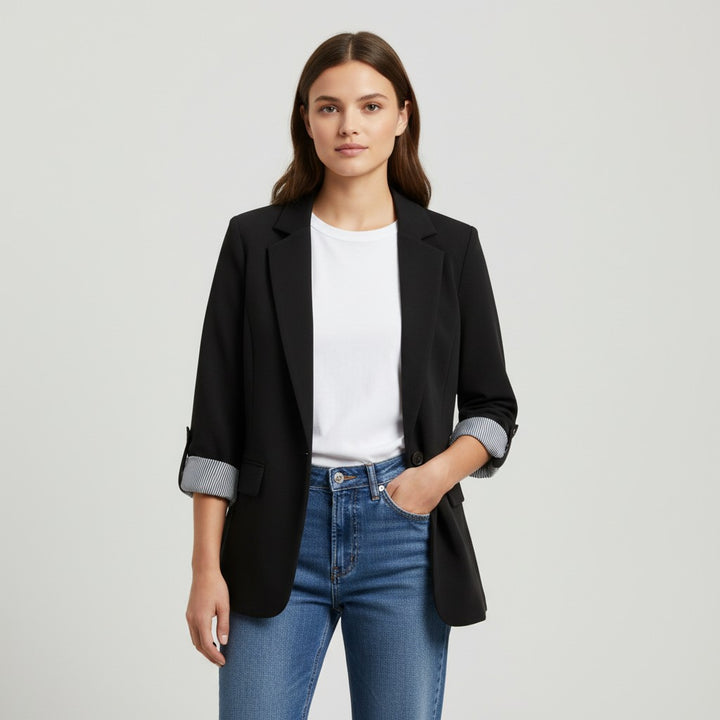Women’s Tailored 3/4 Sleeve Blazer-Vyana Collective