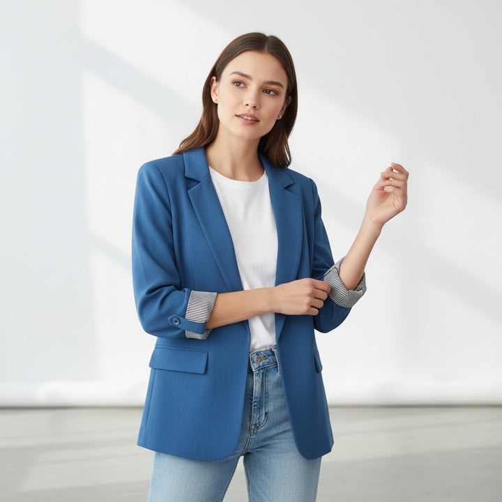 Women’s Tailored 3/4 Sleeve Blazer-Vyana Collective