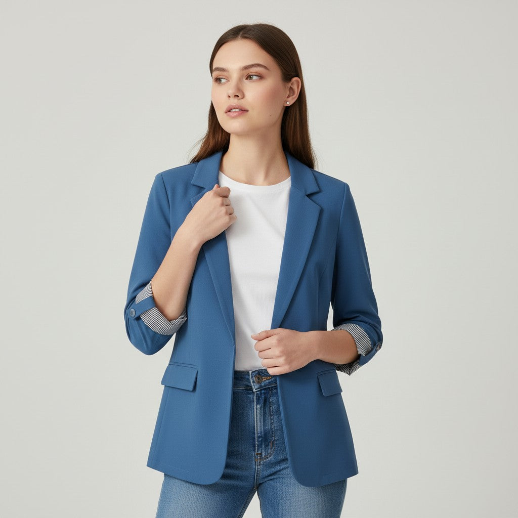 Women’s Tailored 3/4 Sleeve Blazer-Vyana Collective