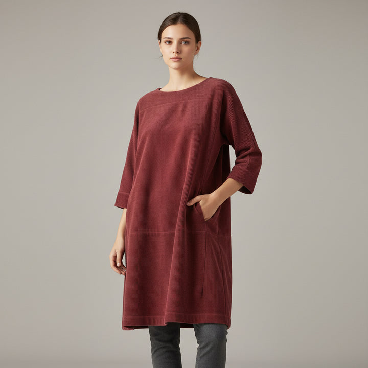 Women’s Velvet Midi Dress-Vyana Collective