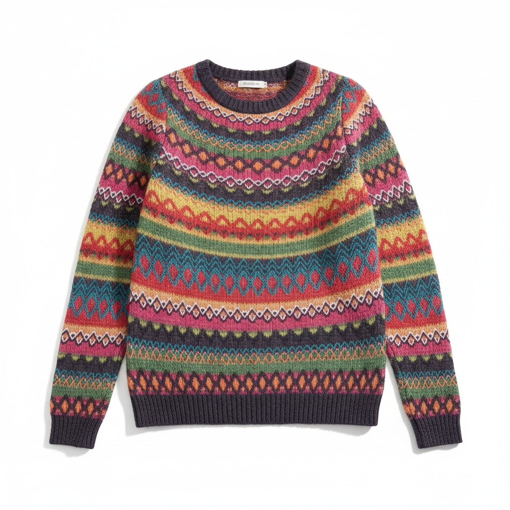 Vyana Collective - Warm and Cozy Retro Sweater for Women
