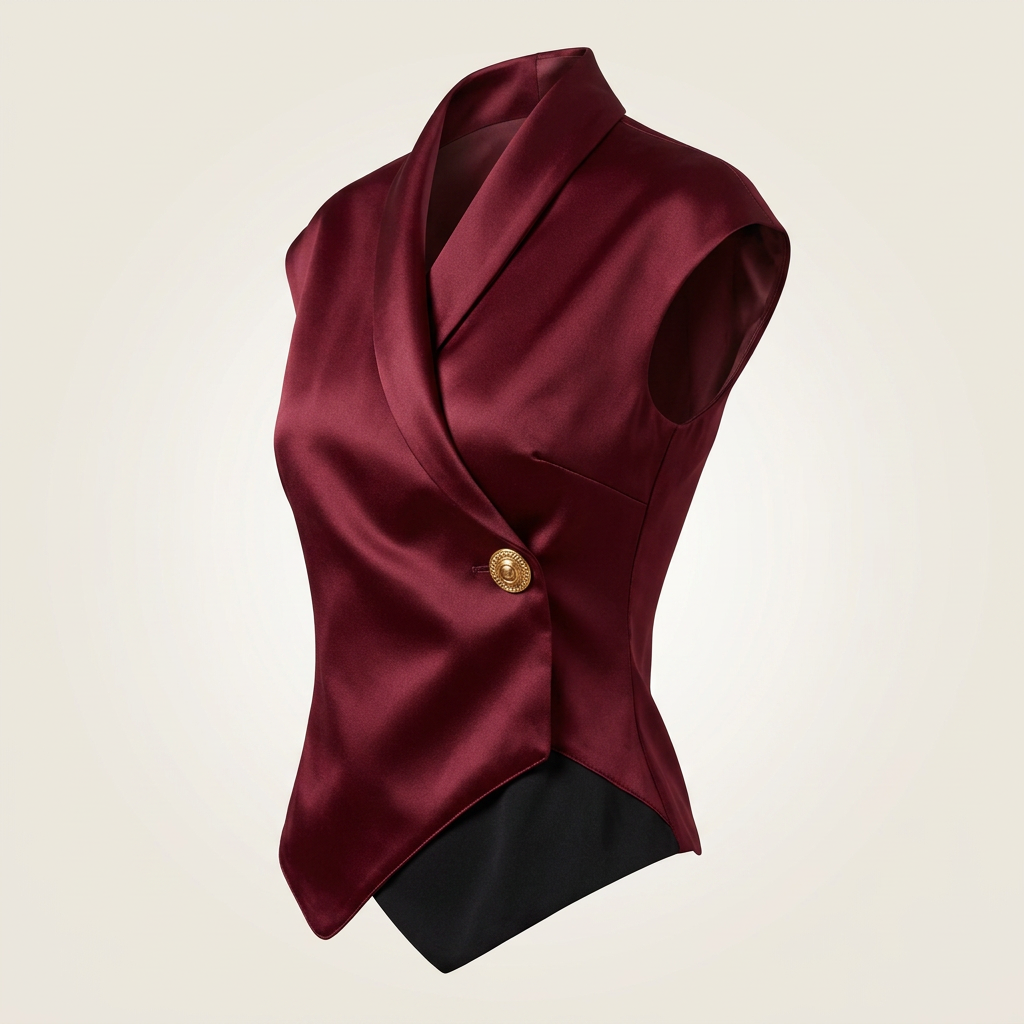 Elegant Cap Sleeve Satin Wrap Blouse for Meetings Ready and Evening Elegance Women