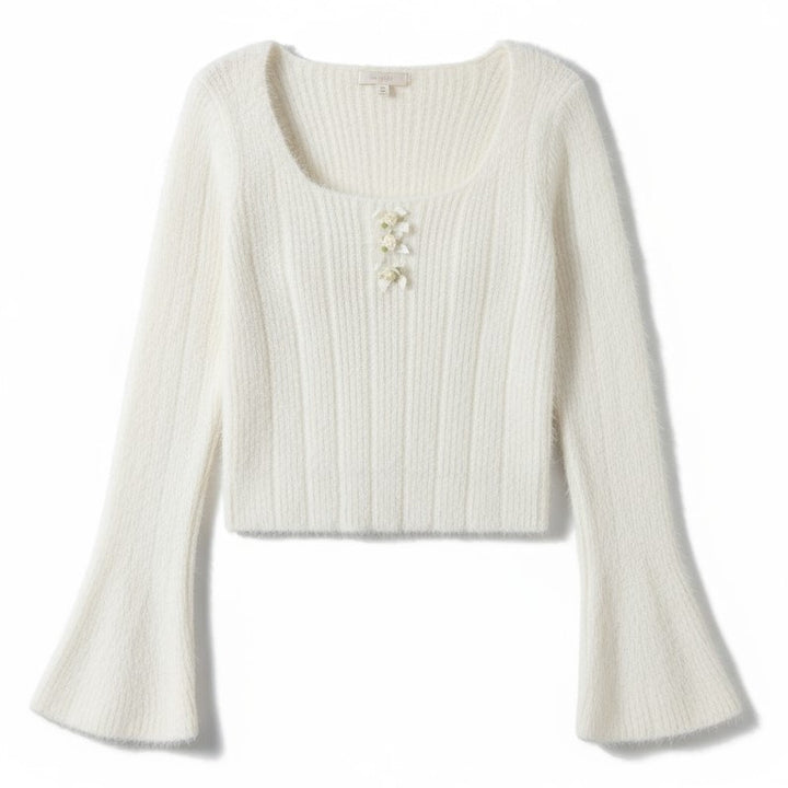 Women’s Knitted Slim-Fit Long-Sleeved Pullover
